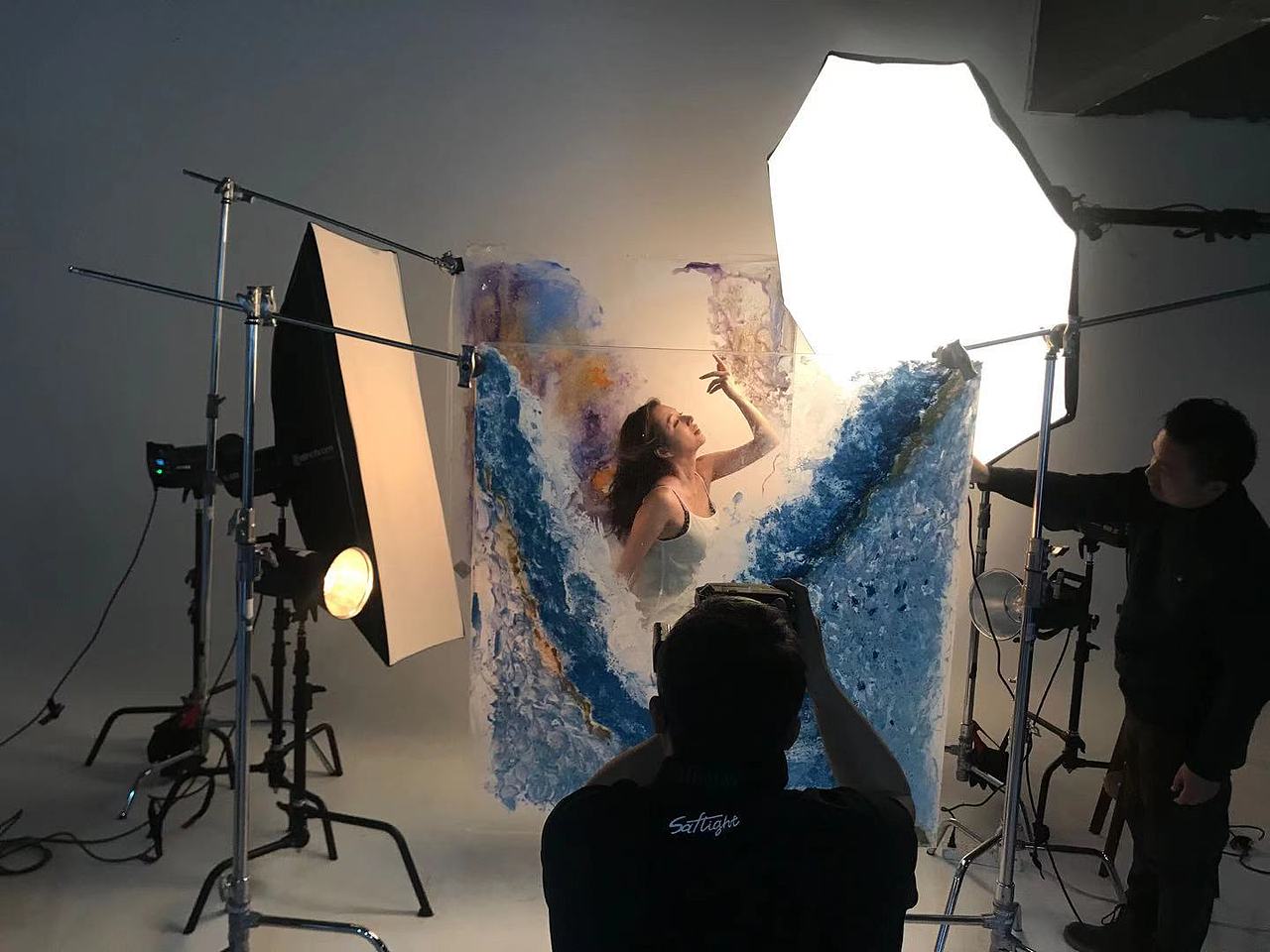 浮世绘风绘板人像拍摄