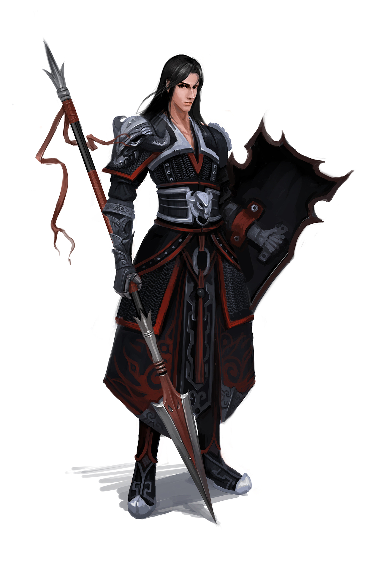 人设创作练习(战士)|插画|游戏原画|倔强的麦芒 - 原创作品 - 站酷