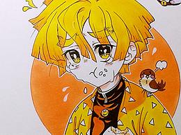 鬼滅之刃馬克筆臨摹