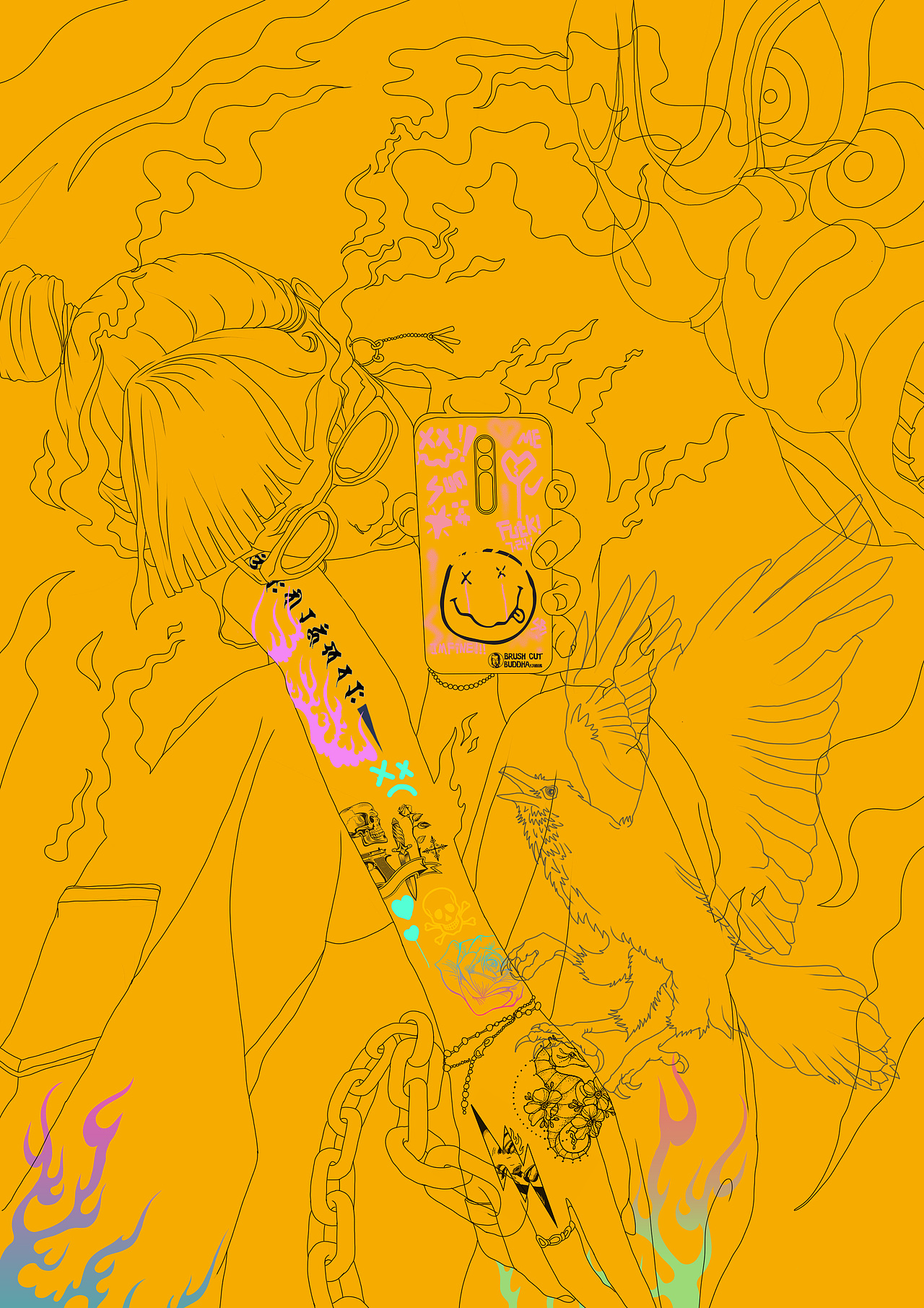 SUN|人物插画系列 | 三足乌（图ZMTcwMTYyNDc2） - 新锐潮流插画 - 站酷设计师Buddha寸头佛原创素材 - 站酷ZCOOL