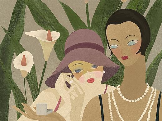 古著店插畫海報(bào)（個(gè)人主頁(yè)-ZNTMwNjM1MzY=） - 商業(yè)插畫 - 站酷設(shè)計(jì)師魚(yú)角wenzhangart原創(chuàng)素材 - 站酷ZCOOL