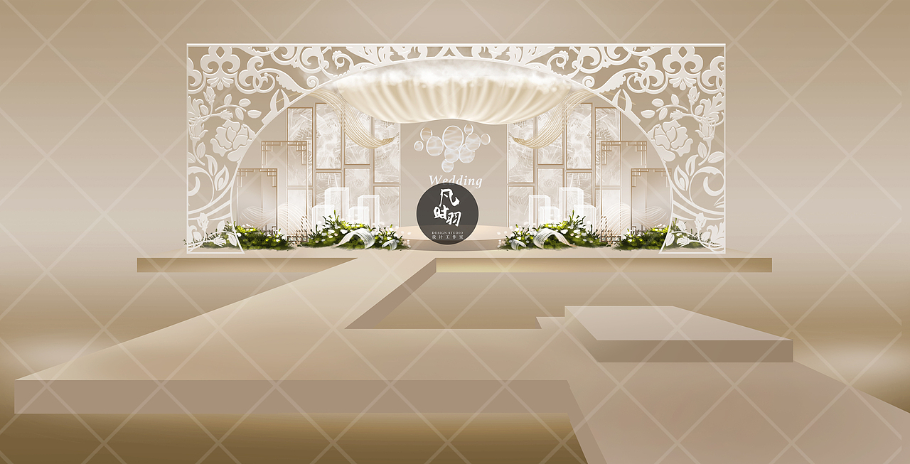 婚礼手绘 —电脑ps 「蝶恋花」