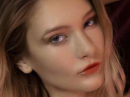 人像中性灰磨皮，统一肤色。