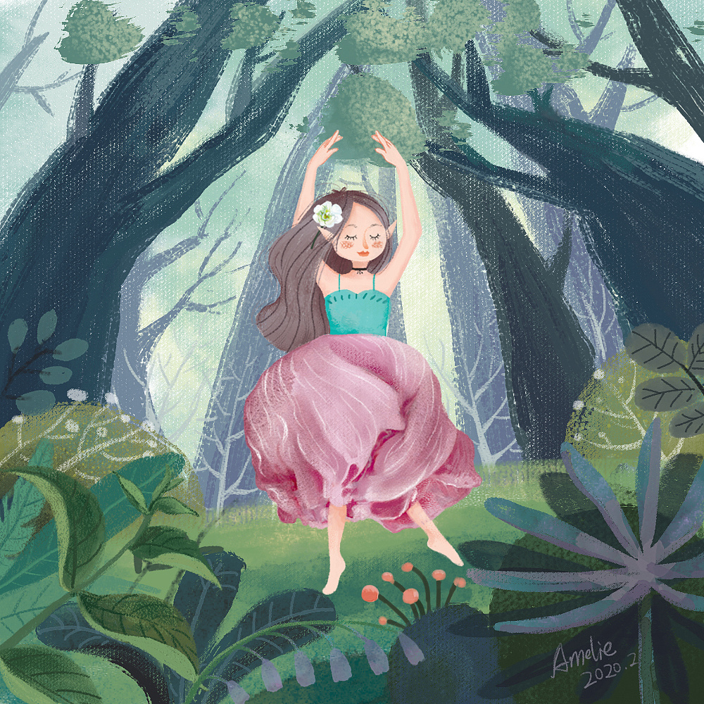 森林里的花精灵