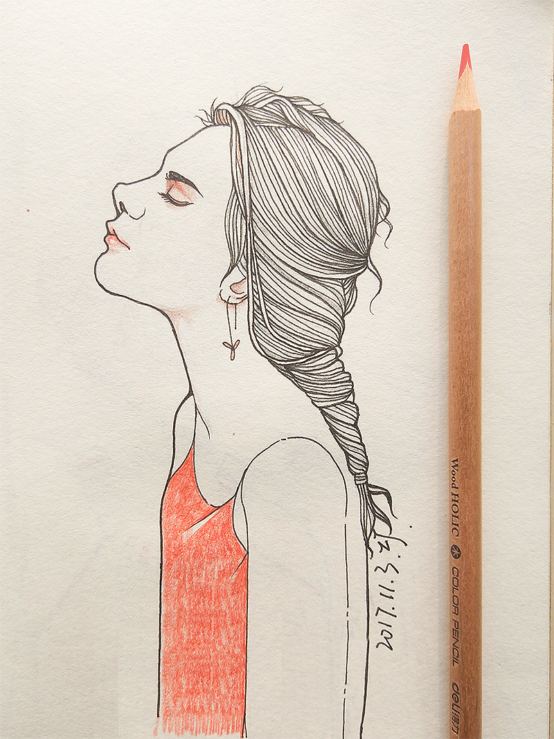 涂鸦小绘本——beautiful girl