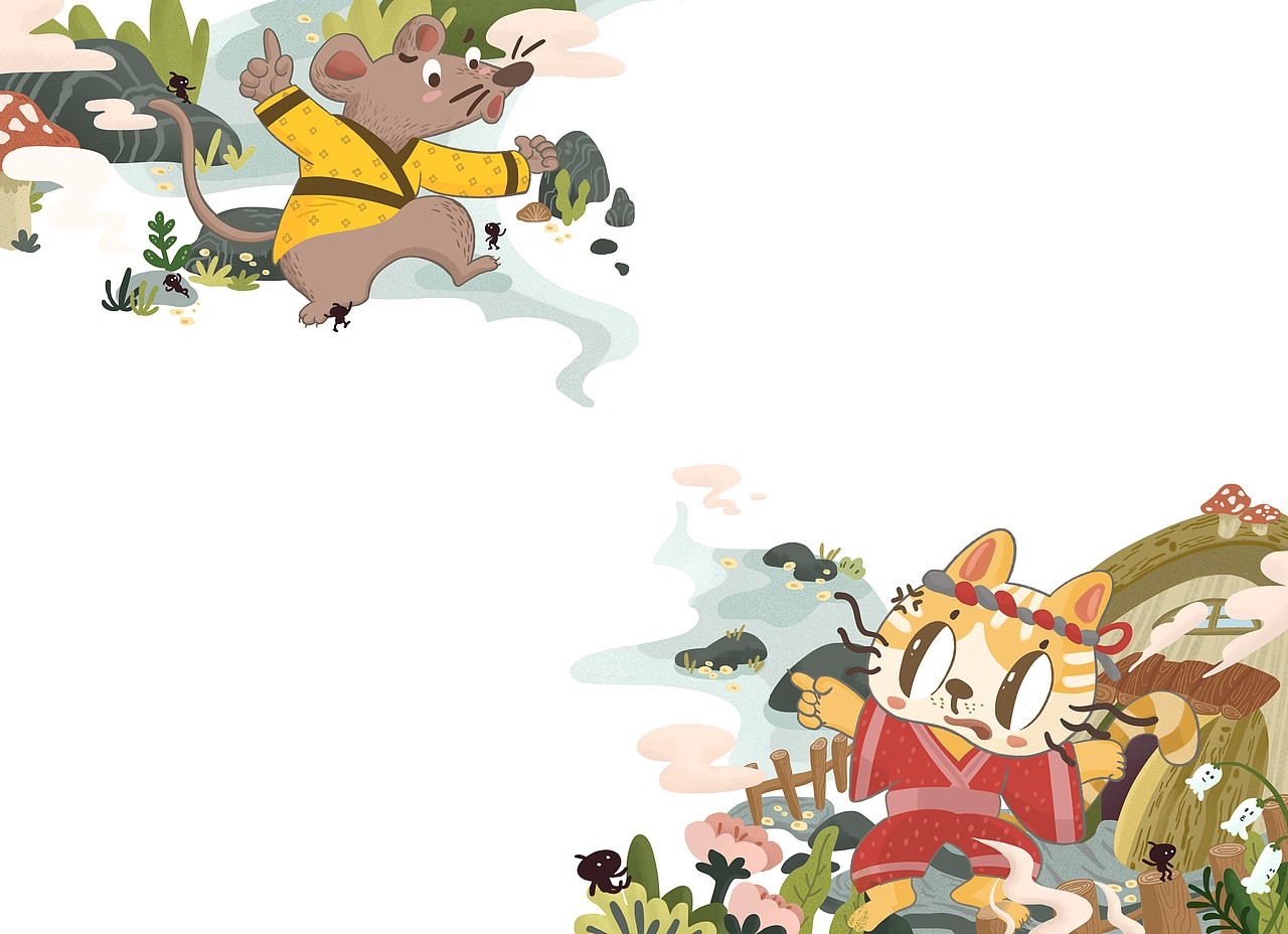 《从前哪》插画设计（图ZMjE4MzI2MTY4） - 儿童插画 - 站酷设计师肚子有点痛owo原创素材 - 站酷ZCOOL