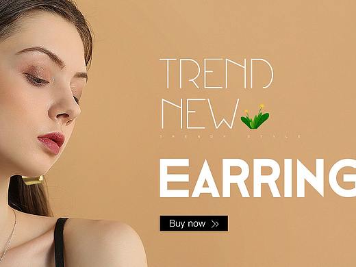 耳钉 饰品 模特