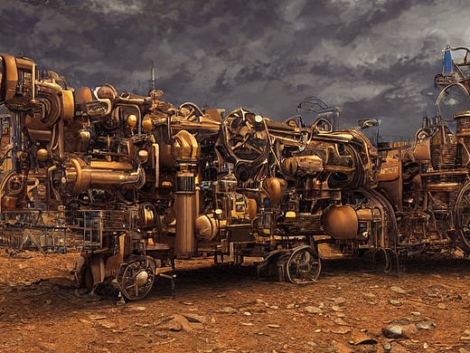 ai创作实验室#废土机械黄昏