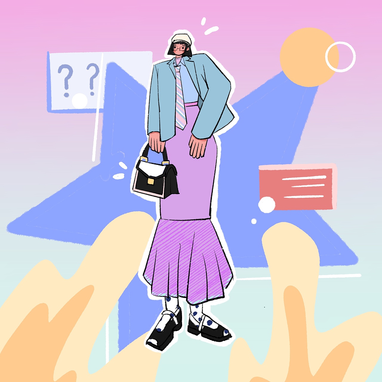 扁平插画人物练习（图ZMjQyMjI5NDky） - 商业插画 - 站酷设计师最帅的zzm原创素材 - 站酷ZCOOL