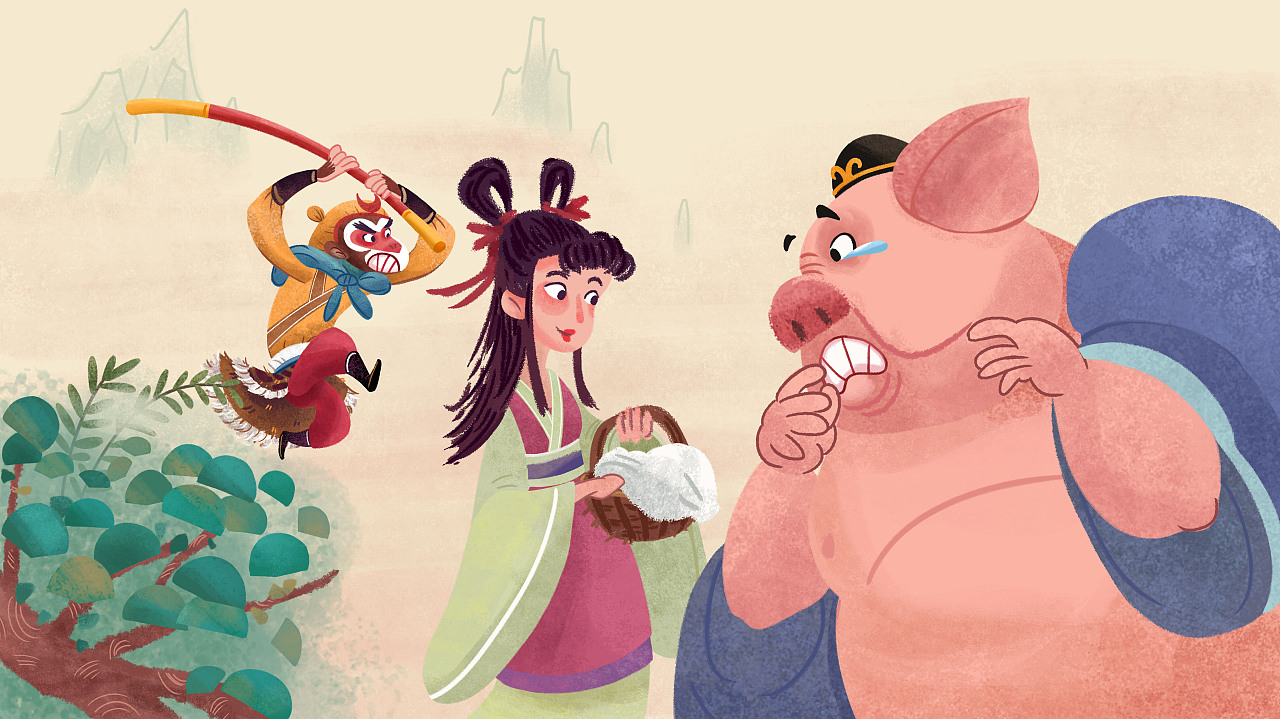 国风西游记|插画|绘本|抹茶猫meow - 原创作品 - 站酷 (zcool)