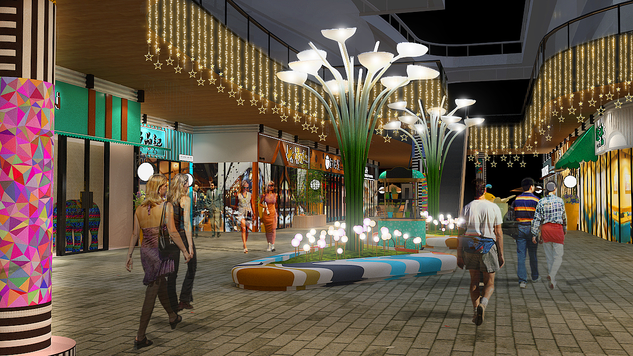 商业街氛围包装|三水坊