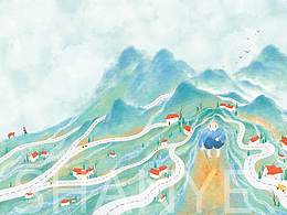 《大山里的小诗人》插画稿