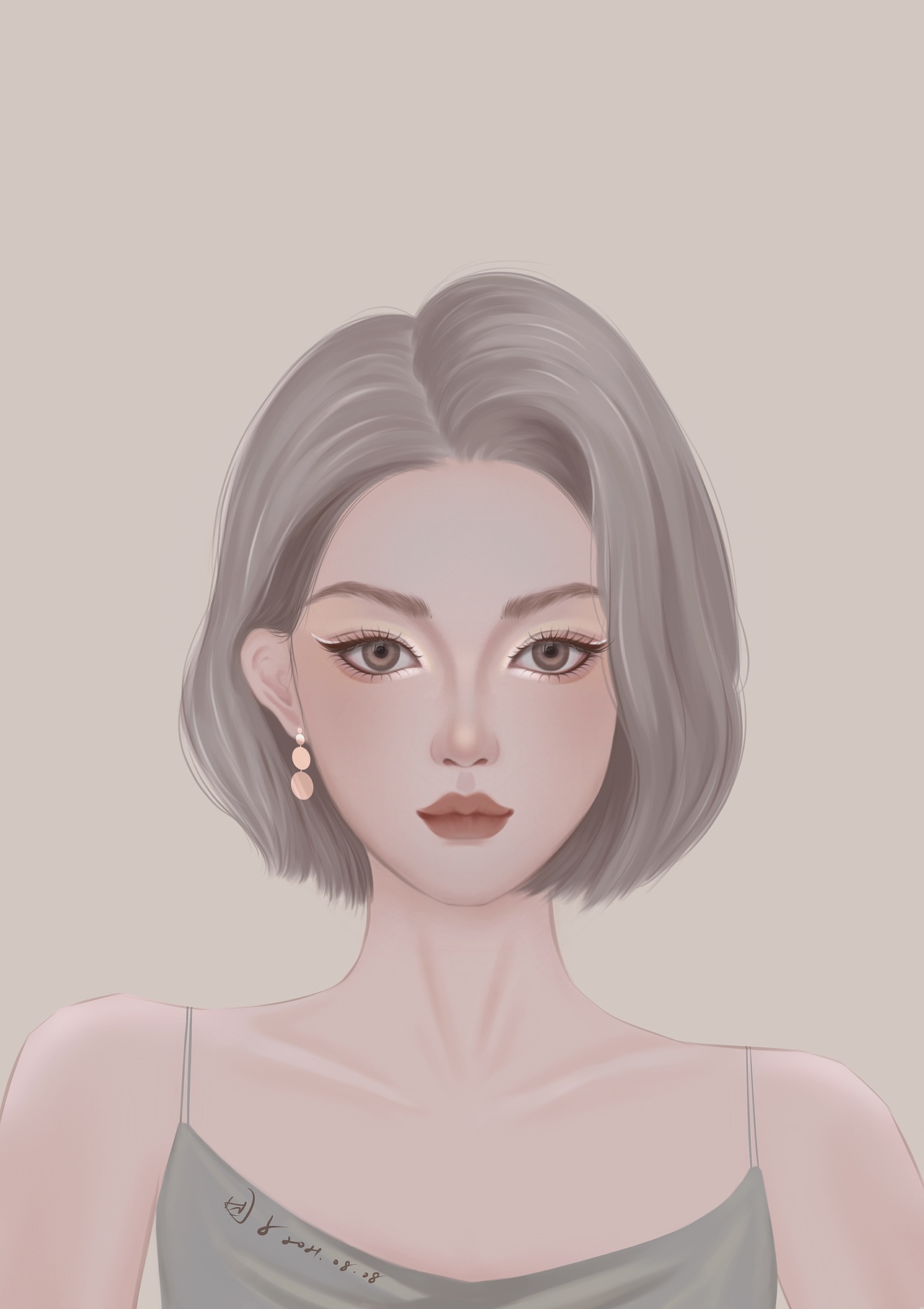 短发女生手绘头像 ｜酷飒辣妹欧美风（图ZMjY3MjA3NTM2） - 商业插画 - 站酷设计师青梅团子原创素材 - 站酷ZCOOL