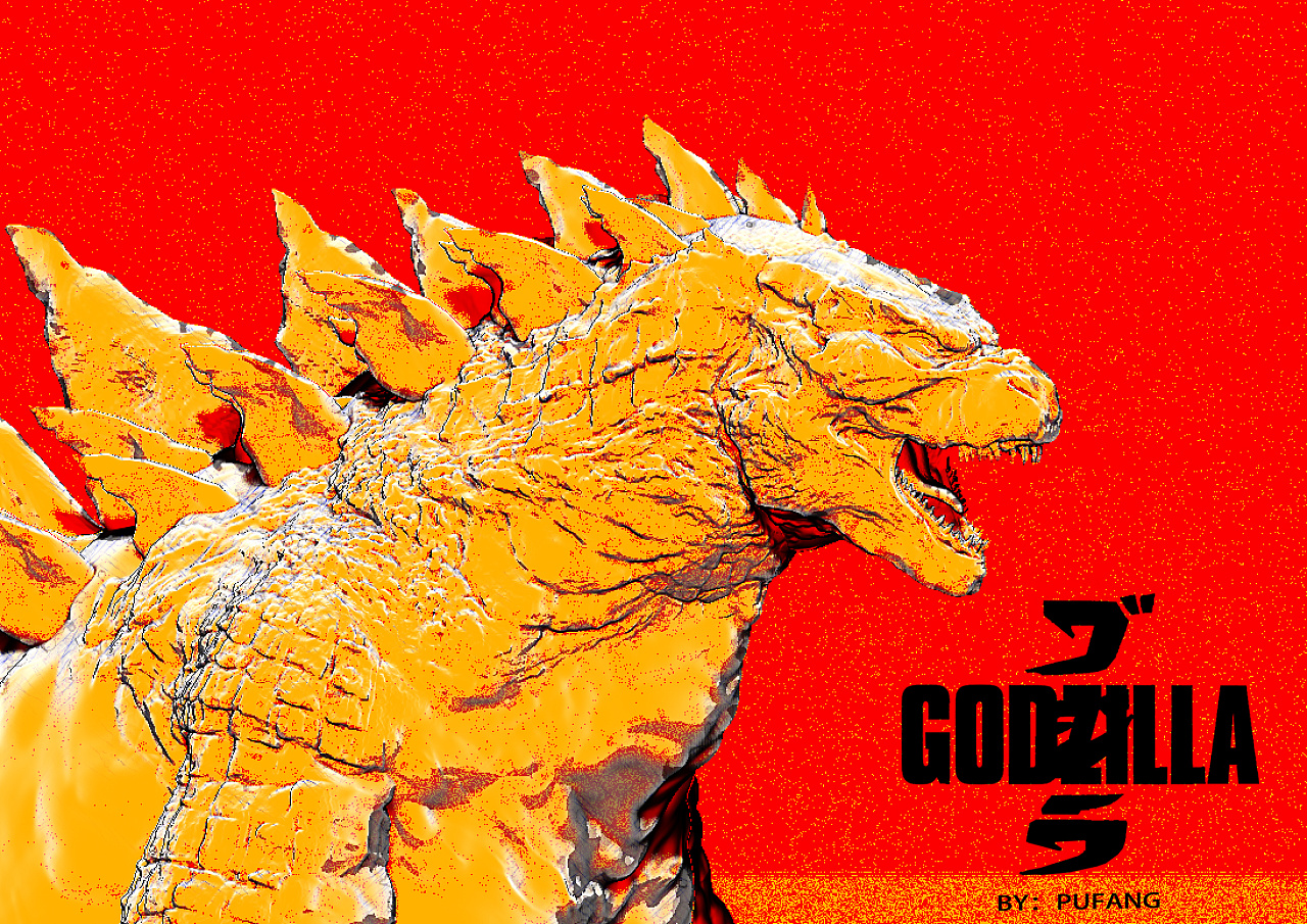 godzilla哥斯拉个人创作海报|插画|概念设定|光影民工放叔 - 原创作品