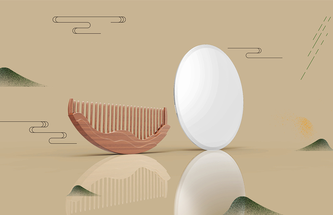 月为镜，山为梳（图ZNzUxNTc1MzI=） - 生活用品 - 站酷设计师coin52原创素材 - 站酷ZCOOL