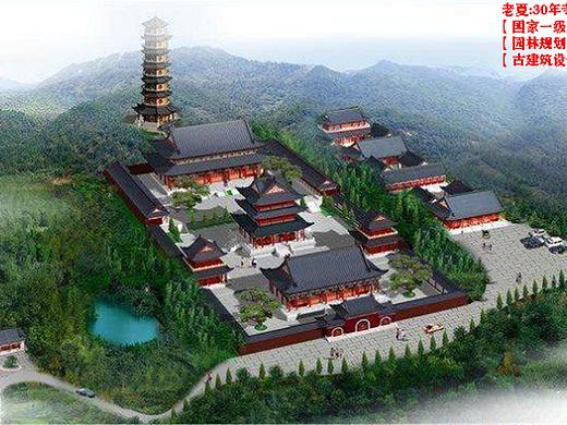 寺庙建筑设计效果图，寺庙结构图设计方案，大殿设计图