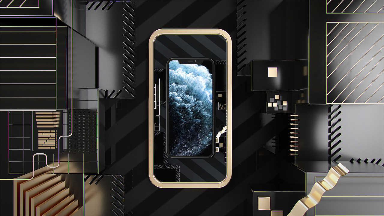 C4D iPhone 11 Pro手机(临摹案例)
