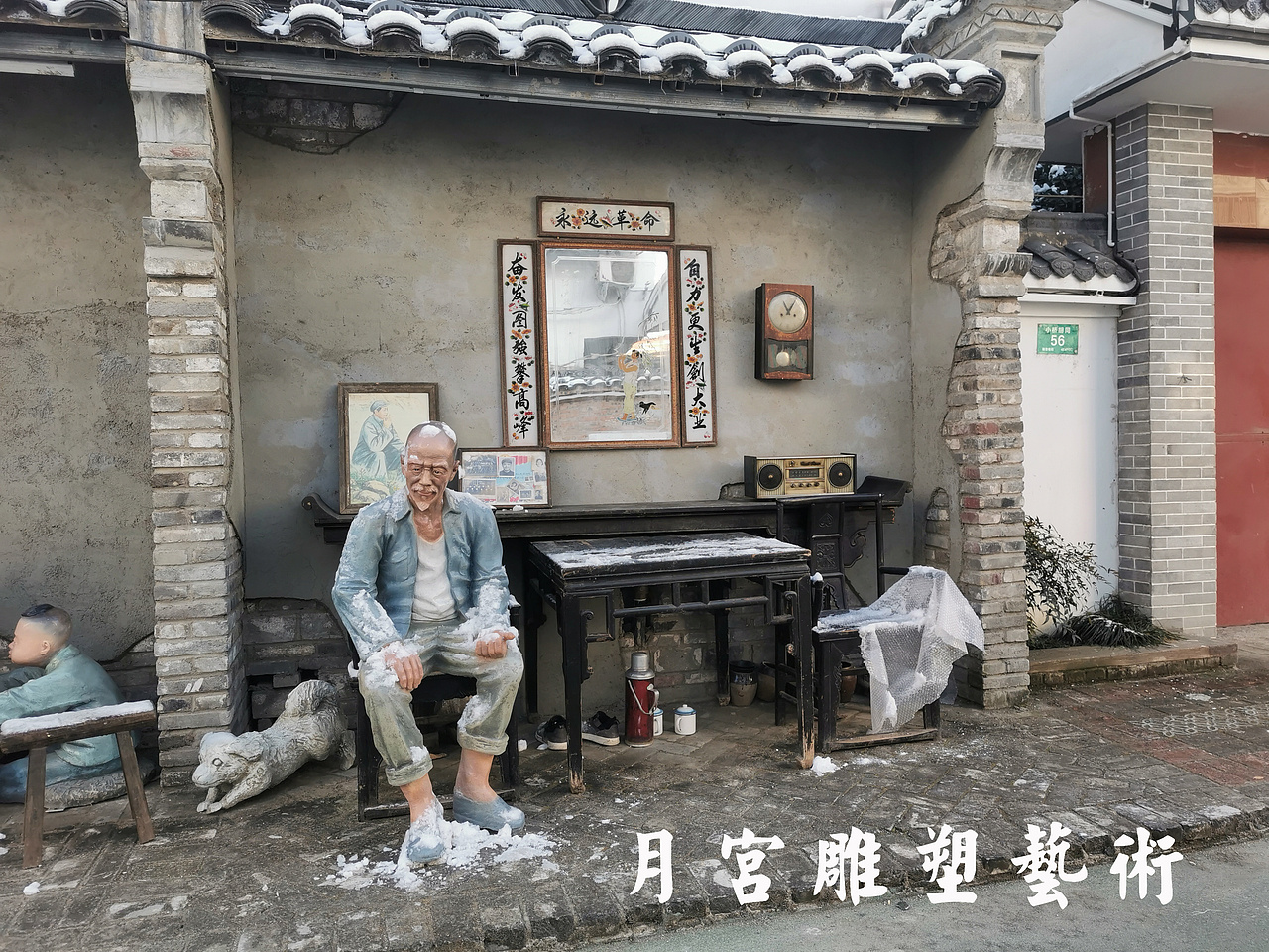 怀旧场景雕塑  民俗雕塑 玻璃钢雕塑 复古怀旧人物雕塑 郑州雕塑厂家