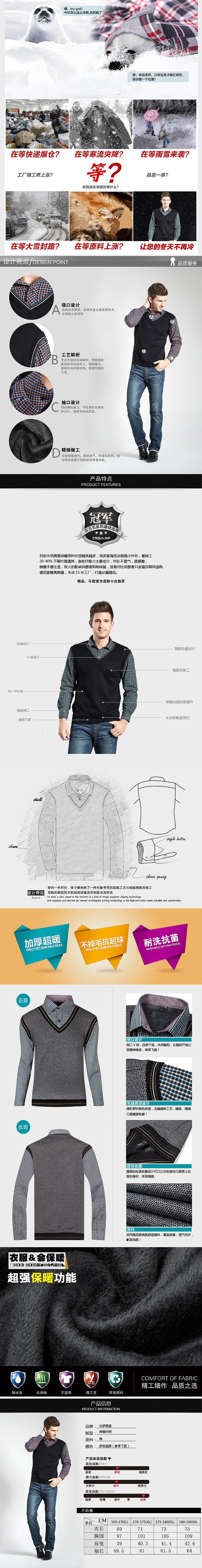 男装 衬衫详情 宝贝描述 爆款设计 首页设计 瑞克视觉