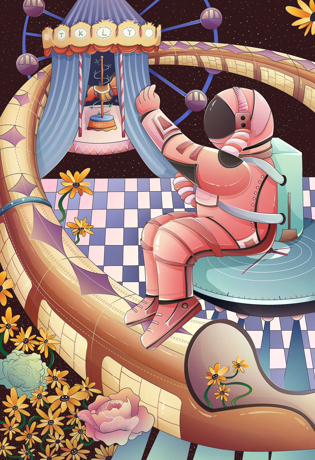 《太空乐园》系列插画