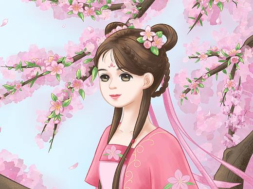 桃花拟人