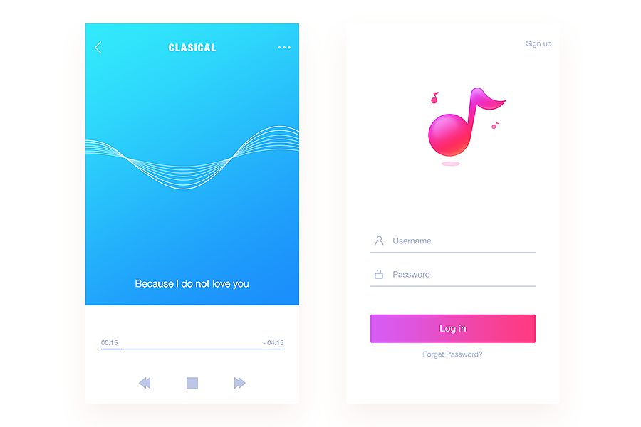 2017首發(fā)-Music 概念設(shè)計(jì) （含動態(tài)展示）（圖ZNjg2ODMwMTI=） - APP界面 - 站酷設(shè)計(jì)師木了個(gè)瓜原創(chuàng)素材 - 站酷ZCOOL