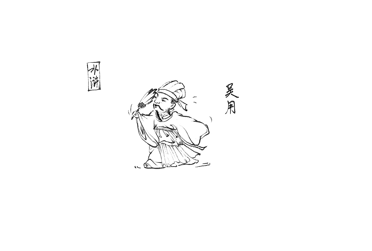 自己原创的一个系列国画水墨形象,从水墨q到大写意.