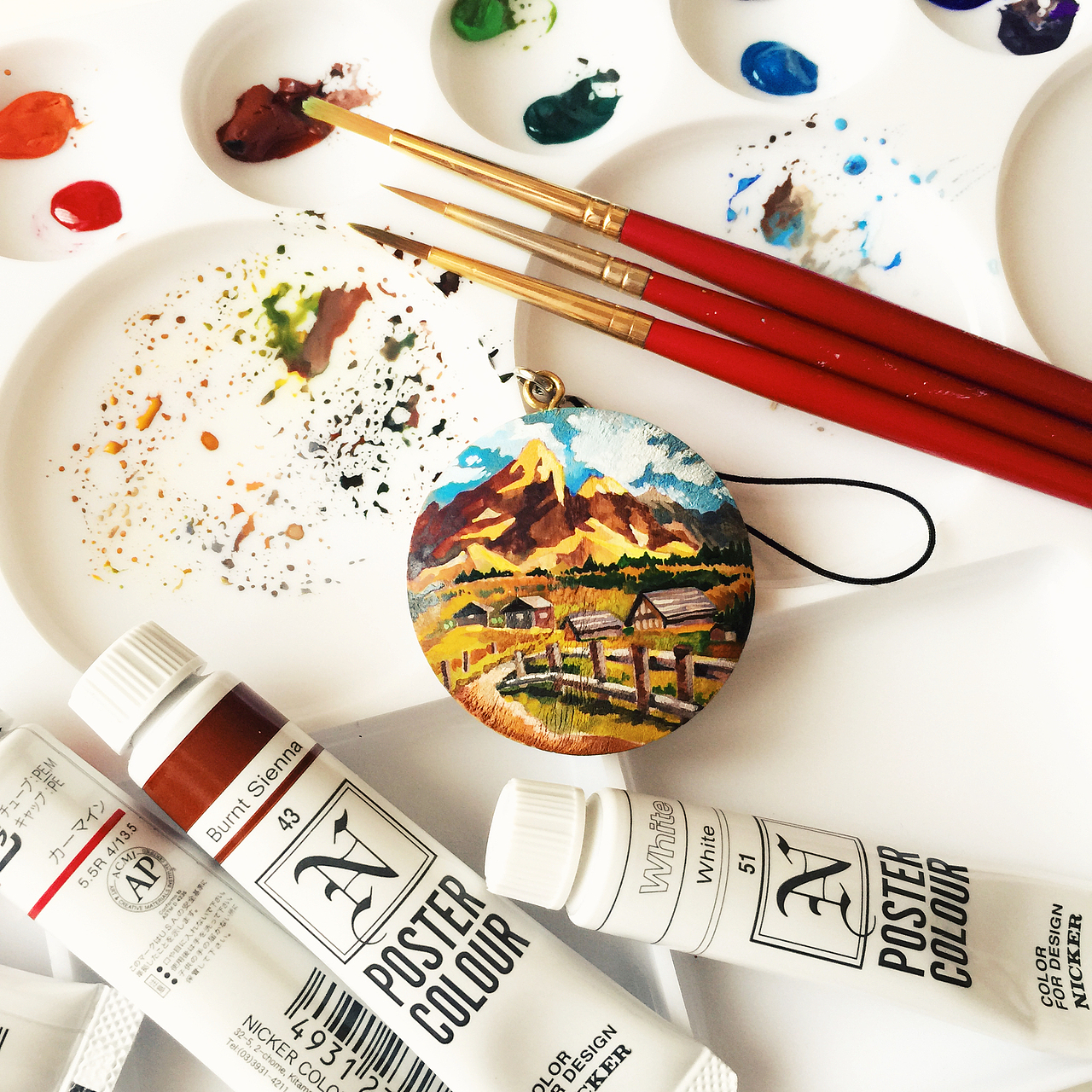 原创手绘小木牌