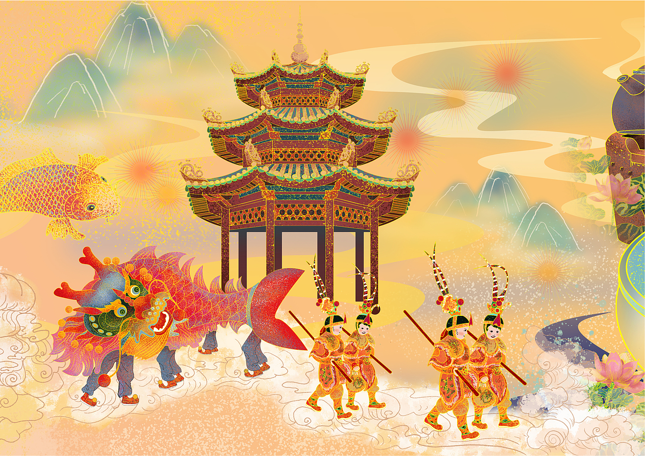 莱芜神女——妈祖文化插画设计（图ZMjA5MTY5ODcy） - 概念设定 - 站酷设计师王炸！原创素材 - 站酷ZCOOL