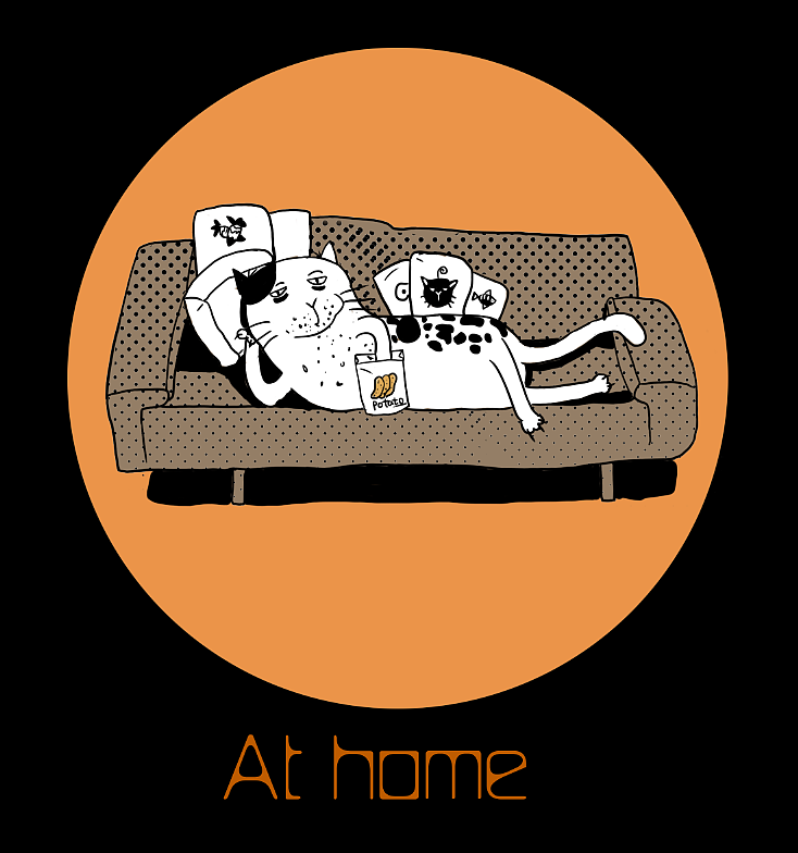 at home（图ZOTM5OTg0Njg=） - 商业插画 - 站酷设计师二次元蚂蚁原创素材 - 站酷ZCOOL