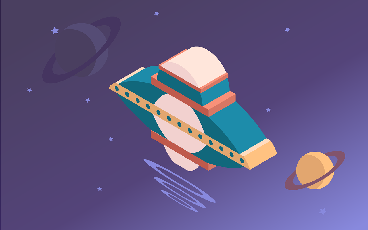 一组插画-太空系列