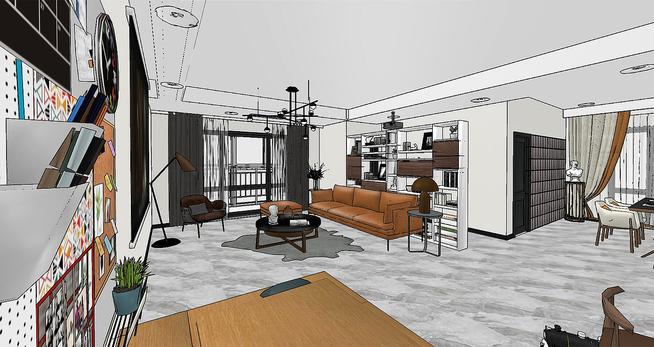 草圖方案-living room