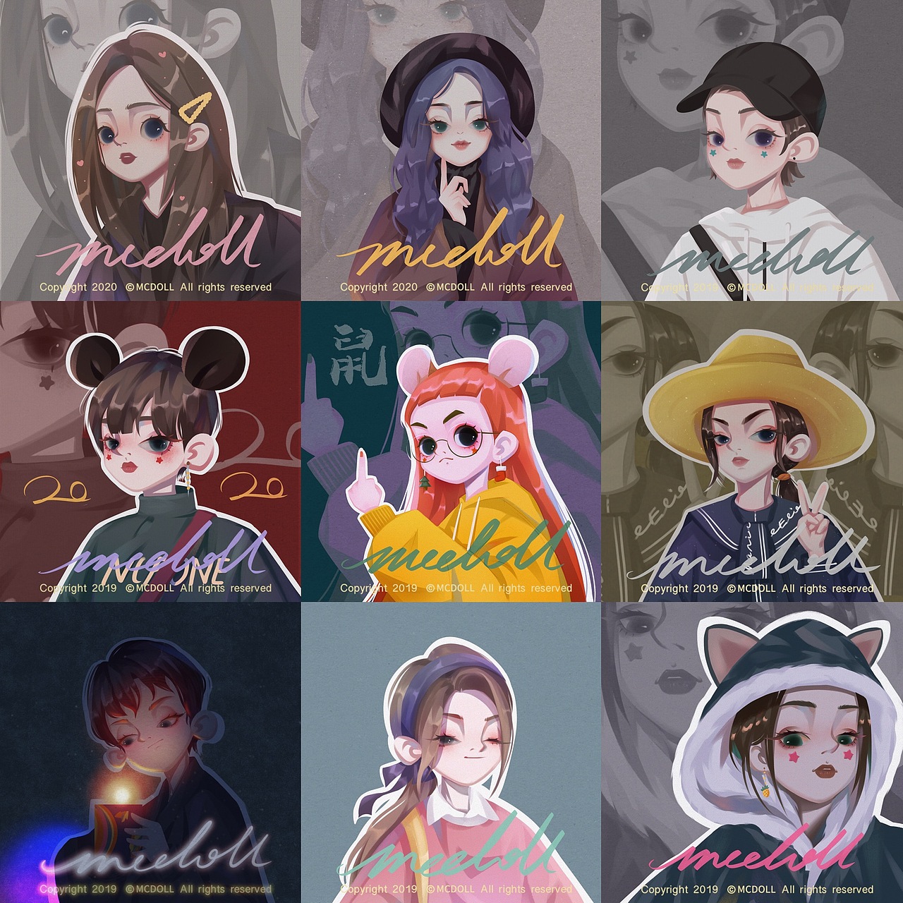 有点晚的2019年终总结（图ZMTkzMzQyMDQw） - 商业插画 - 站酷设计师mcdoll_麦兜原创素材 - 站酷ZCOOL