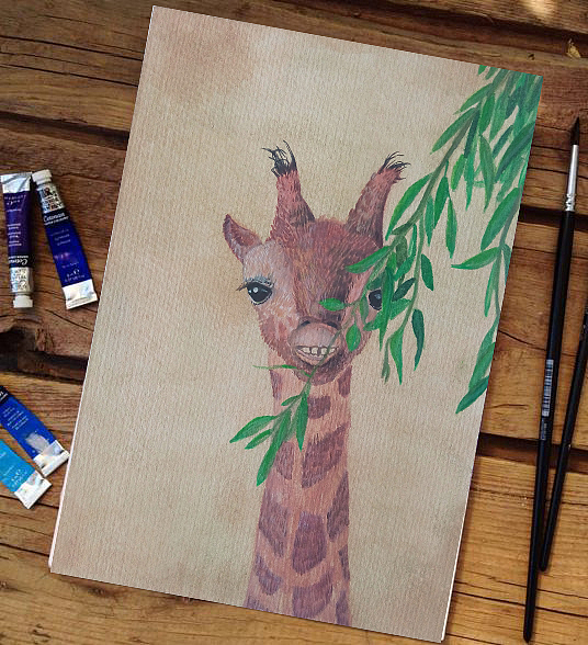 小鹿的眼神很懵懂,充满了对世界的好奇