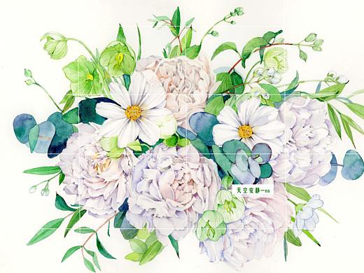 水彩花束