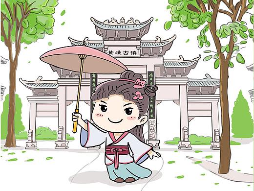 安居区旅游美食手绘地图