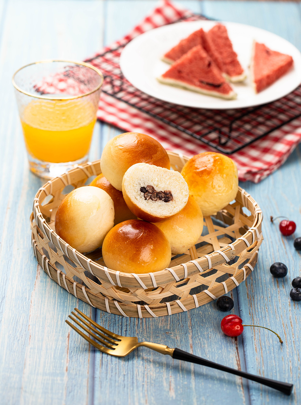 西瓜面包 餐包 营养早餐