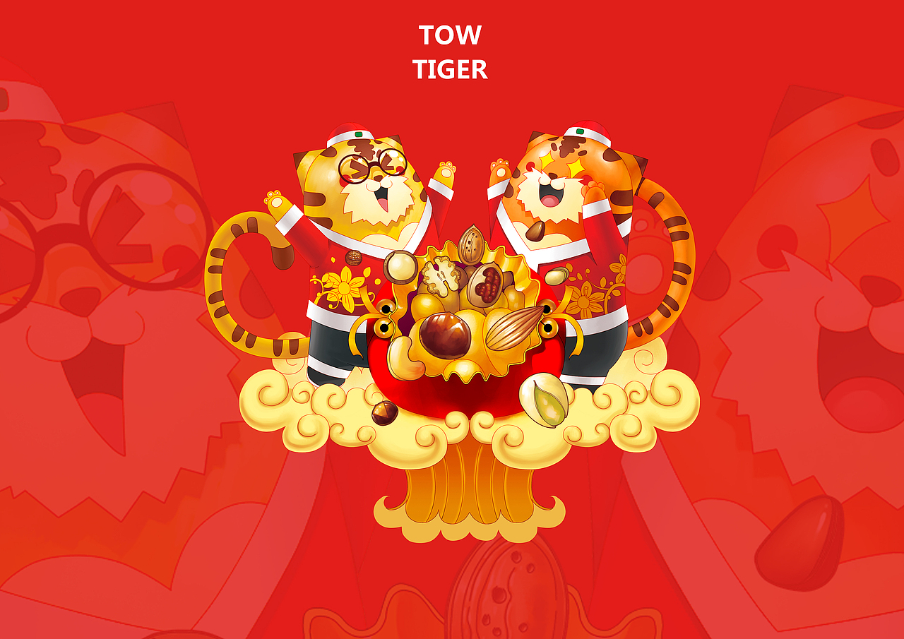 TOW TIGER（图ZMTQwNDU2NDM2） - 商业插画 - 站酷设计师第lucky原创素材 - 站酷ZCOOL