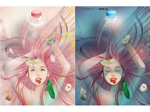 my CLARINS「美肌食譜」（個人主頁-ZNTg1OTU5NzY=） - 商業(yè)插畫 - 站酷設(shè)計師陳不胖不瘦原創(chuàng)素材 - 站酷ZCOOL