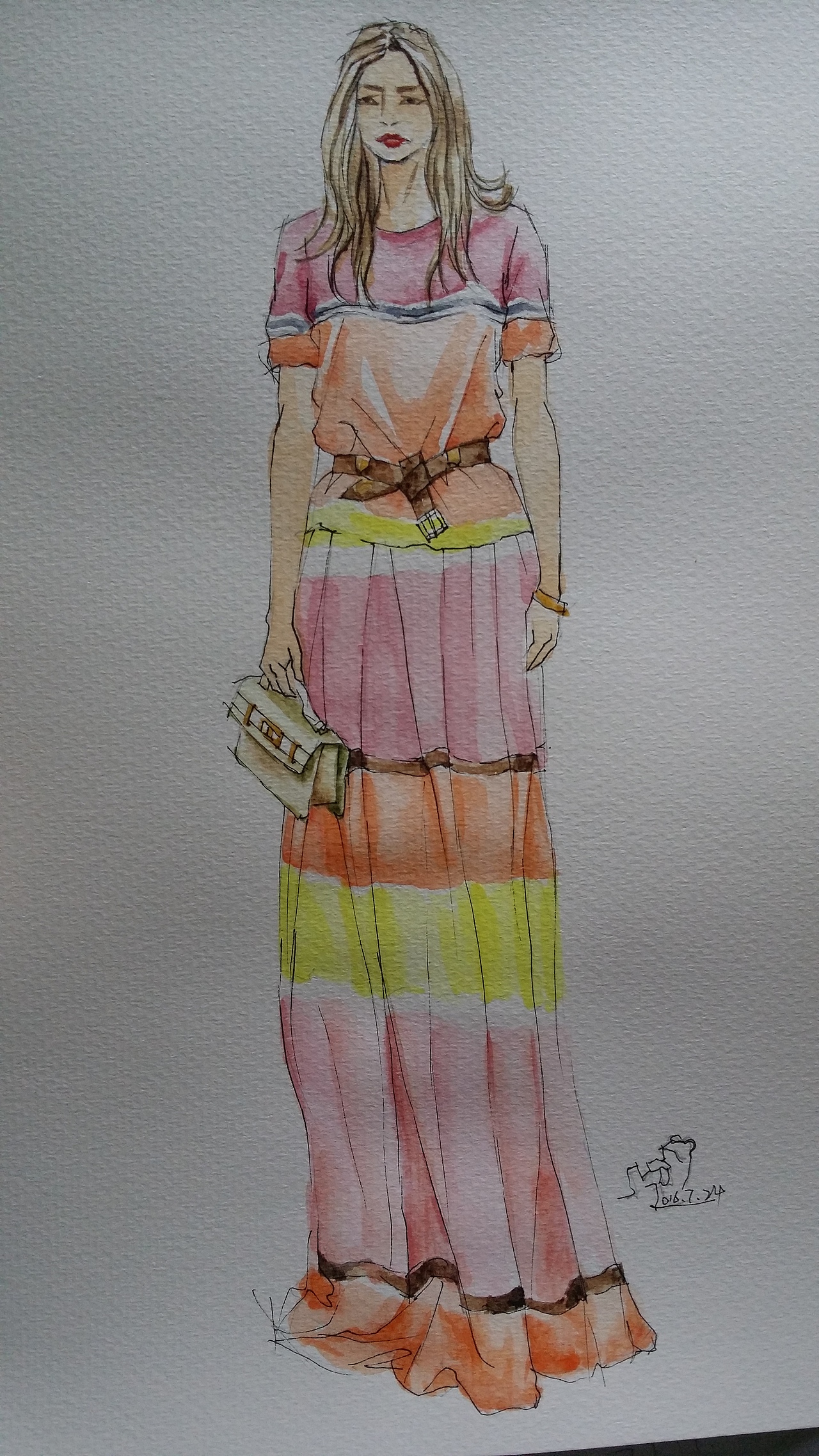 手绘时装插画(女装)