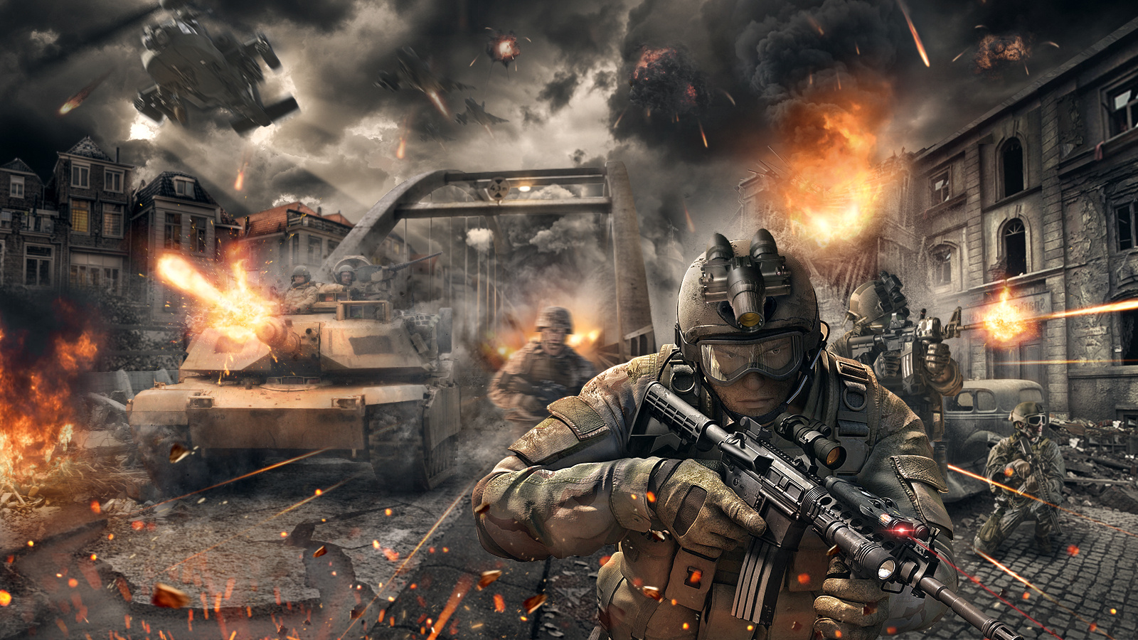 现代战争海报合成练习