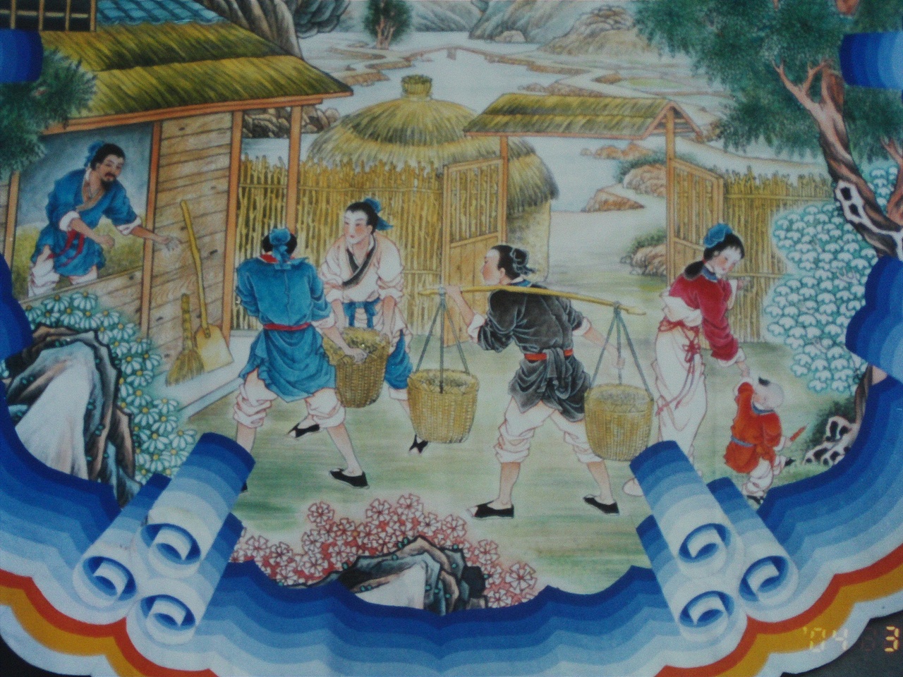 工笔彩绘《颐和园耕织图》（图ZMjQ2Mjk0ODky） - 绘画 - 站酷设计师梁皓润知文化原创素材 - 站酷ZCOOL