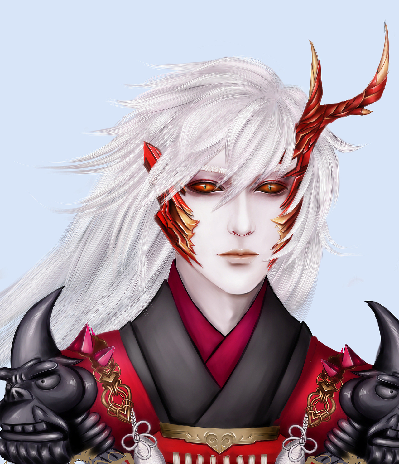 阴阳师茨木童子插画