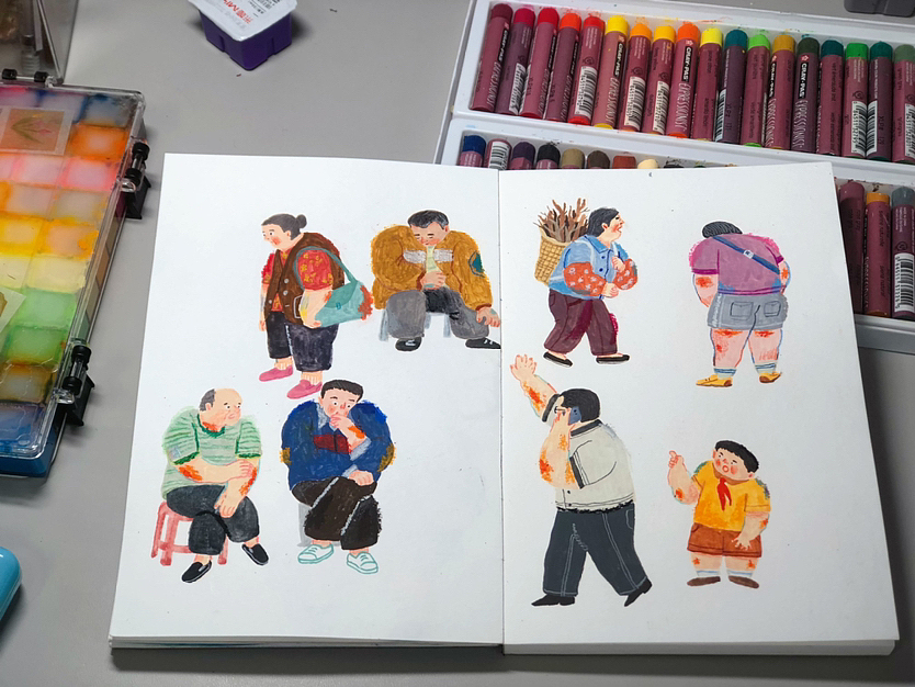 大爷大妈小孩都有特殊魅力2（图ZMzU5OTgxMzA0） - 儿童插画 - 站酷设计师阿早zao原创素材 - 站酷ZCOOL