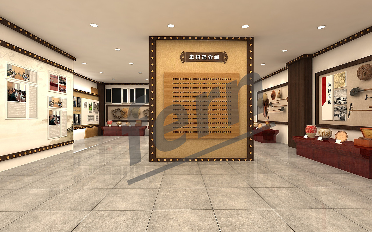 民族文创展厅效果图