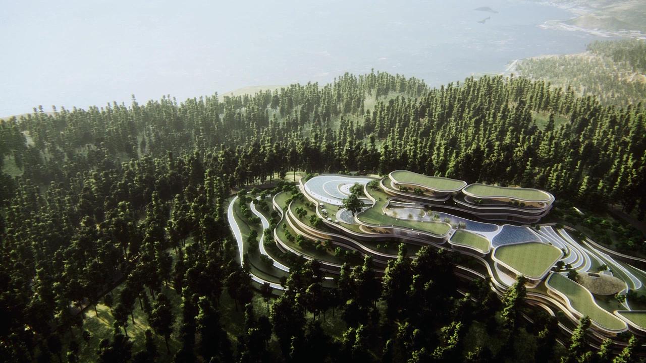 建筑概念方案动画——《梯田》酒店