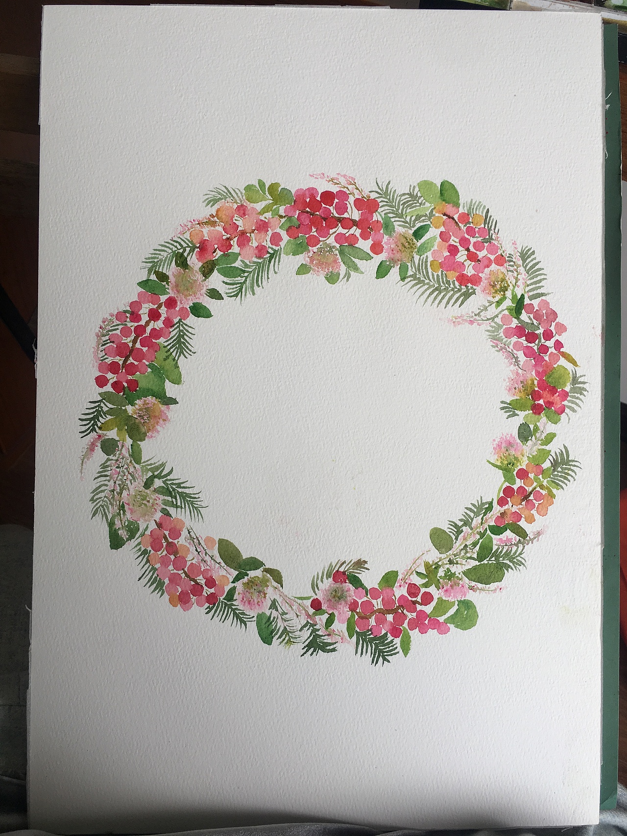 原创水彩花环（图ZOTMyNTE2NDA=） - 绘画 - 站酷设计师薄荷绿丶原创素材 - 站酷ZCOOL