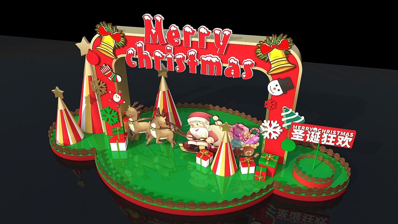 圣诞美陈（图ZMTg5MDM2Mzc2） - 展陈设计 - 站酷设计师J自在原创素材 - 站酷ZCOOL