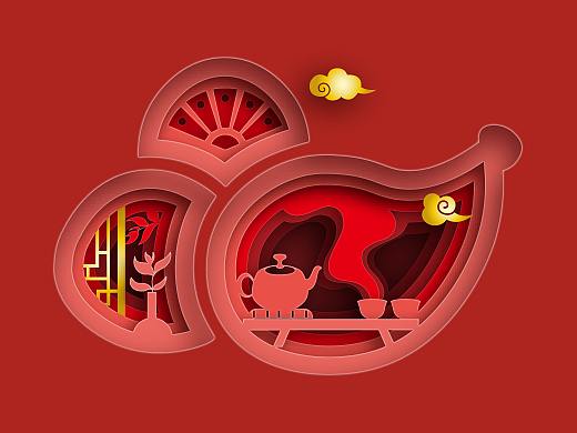 袋泡茶春节礼盒包装设计