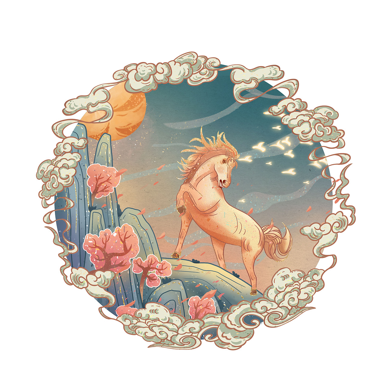 十二生肖国潮插画（图ZMjc4NjYyMDg0） - 商业插画 - 站酷设计师插画师ORANGE原创素材 - 站酷ZCOOL